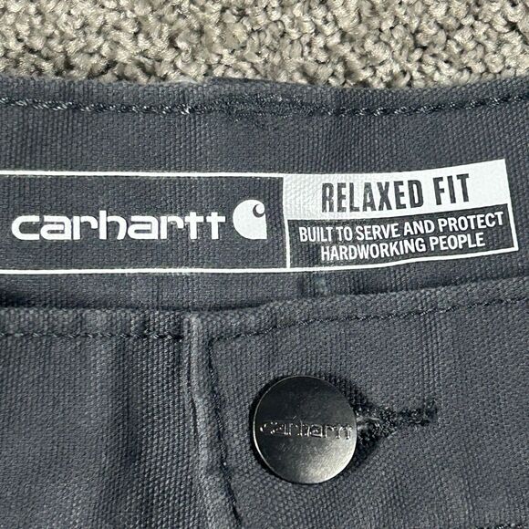 NEW Carhartt Rugged Flex Relaxed Fit Canvas Double Front Work Pants Gray 40x32 - Picture 8 of 16